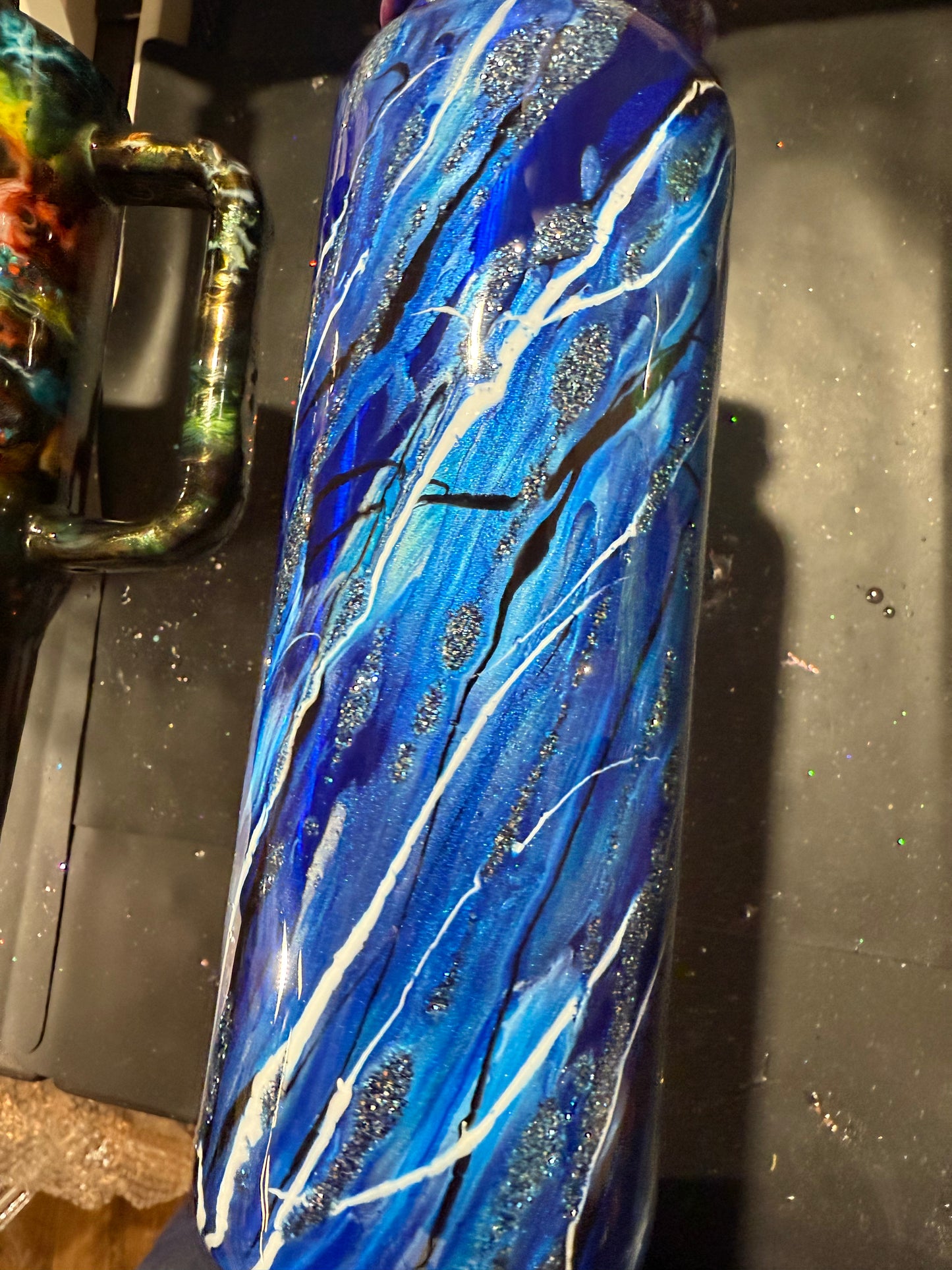 40oz Blue Hydro Duo Graffiti