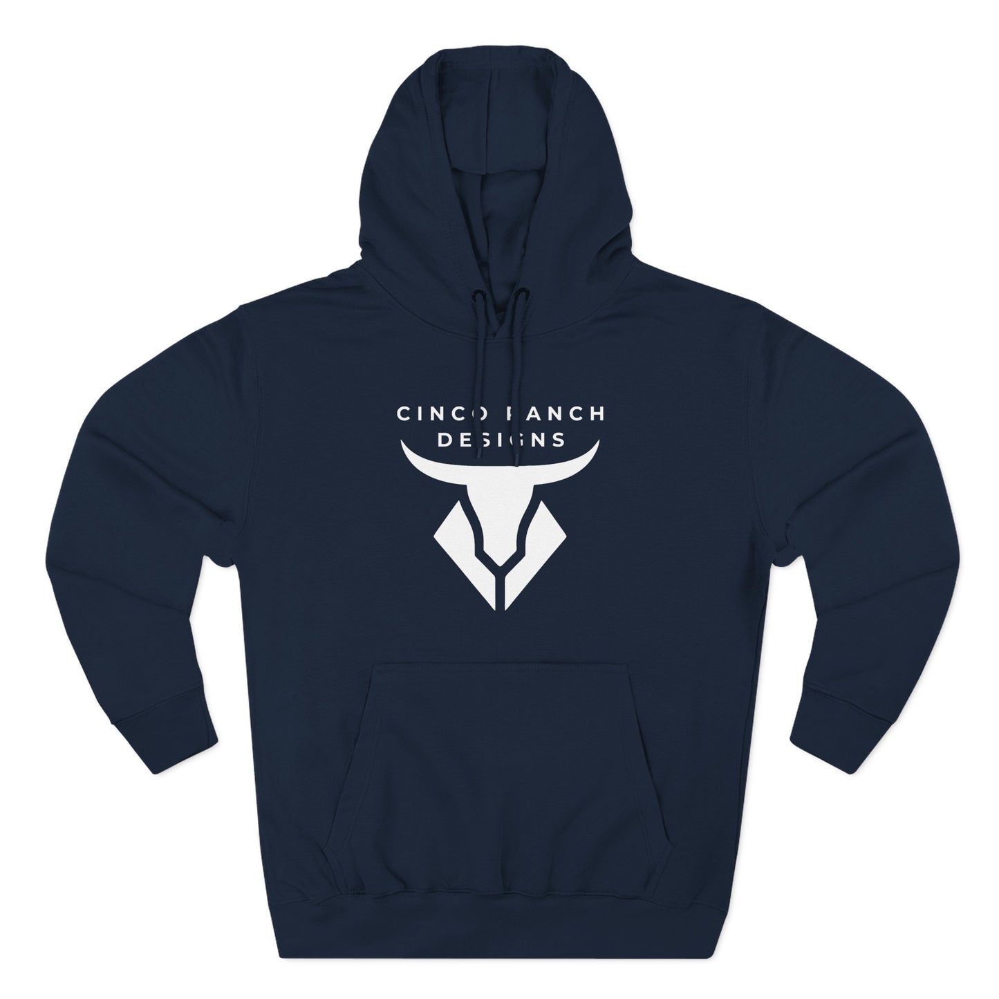 Three-Panel Fleece Hoodie — Cinco Ranch Designs Logo Pullover