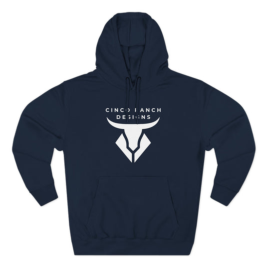 Three-Panel Fleece Hoodie — Cinco Ranch Designs Logo Pullover