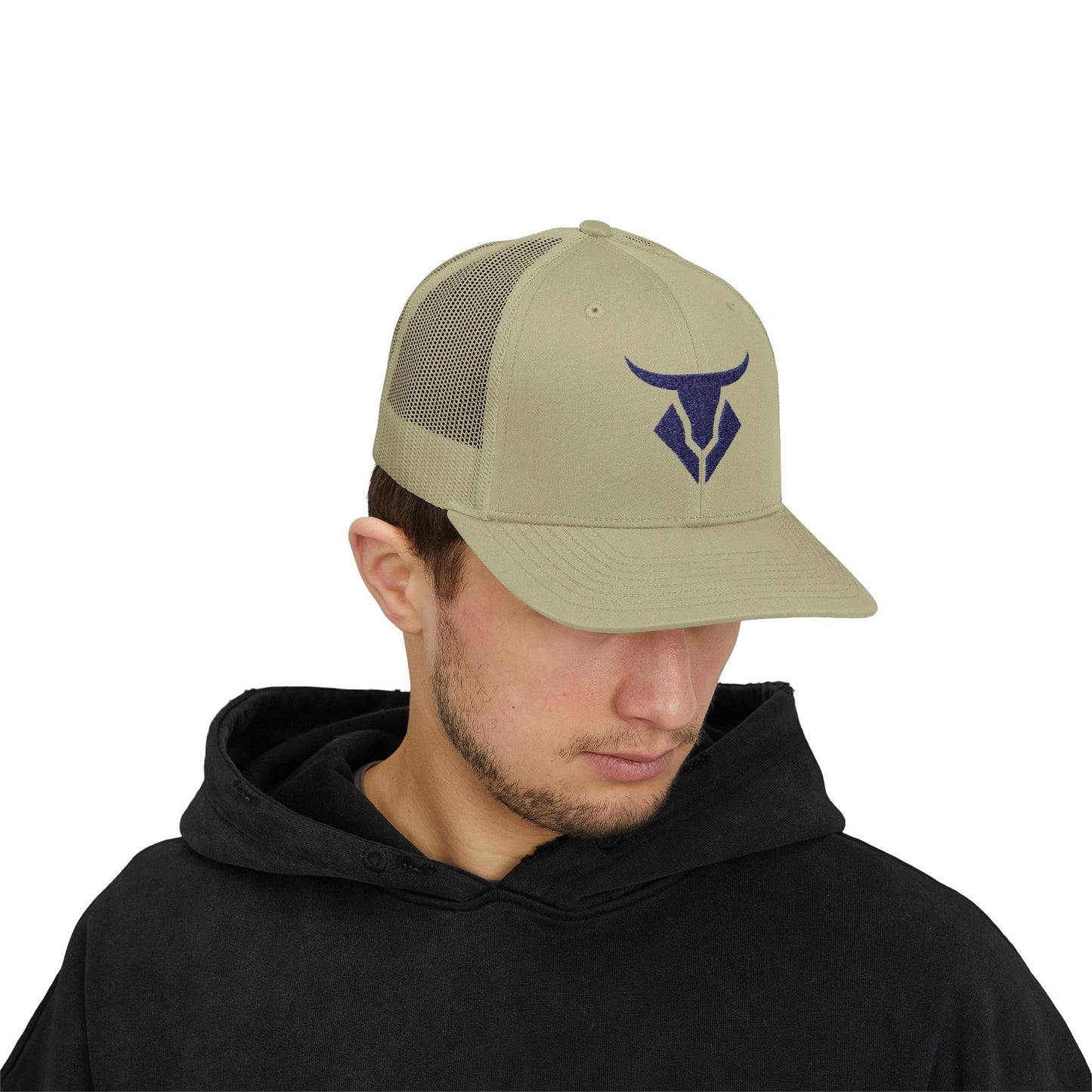Bull Head Snapback Trucker Cap — Minimalist Ranch & Rodeo Logo Hat