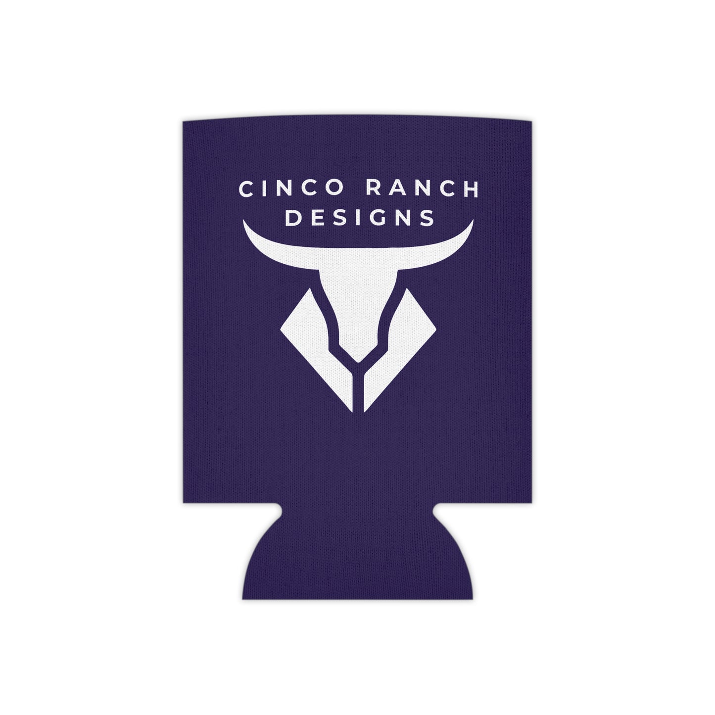 Cinco Ranch Designs Bull Logo Can Cooler — Neoprene Beverage Koozie