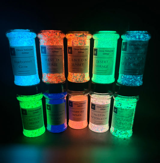 Glow Glitter 10-pack